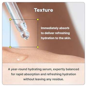 TIAM Hyaluronic Glow Revive Serum, Lightweight & Non-Sticky Hydrating Face Serum for Dry, Dehydrated, Oily Skin, 1.35 FL.OZ.