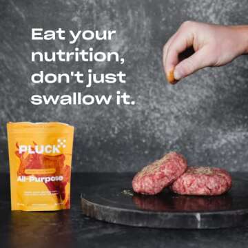 Pluck All-Purpose Organ Meat Blend Seasoning | From Grass-Fed & Grass-Finished Pastured Beef Organs with Redmond Real Sea Salt | 30-Day Supply