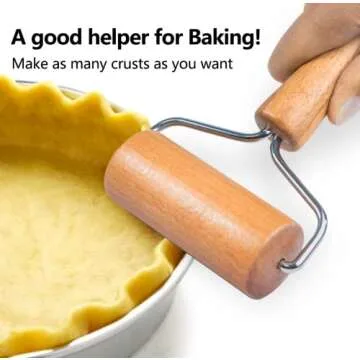 Watris Veiyi Small Wooden Rolling Pin for Easy Baking