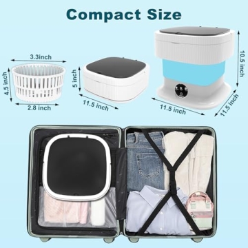 Compact Portable Washing Machine for Easy Laundry