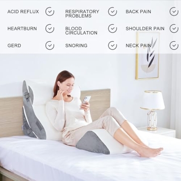 Kingfun 4pcs Orthopedic Bed Wedge Pillow Set for Comfort