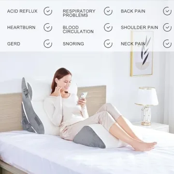 Kingfun 4pcs Orthopedic Bed Wedge Pillow Set for Comfort