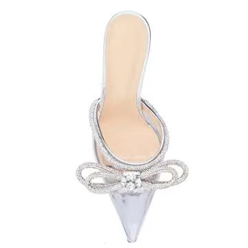 MIRAAZZURRA Silver Heeled Mules for Elegant Occasions