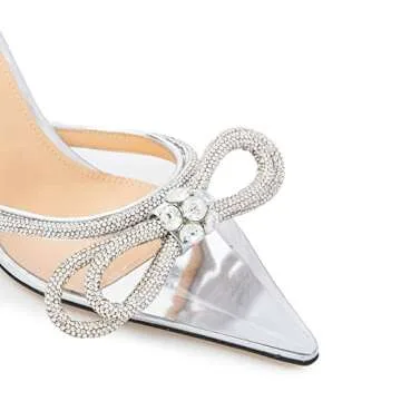 MIRAAZZURRA Silver Heeled Mules for Elegant Occasions