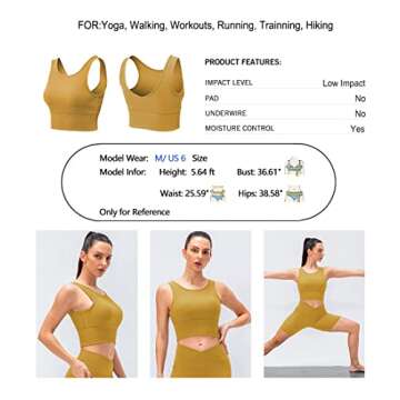 Climb Workout Crop Tank Tops for Women Solid Comfort Sleeveless Shirts Reversible Ribbed Tank Tops for Casual Sports Fitness Yoga (No Padded) Yellow XL