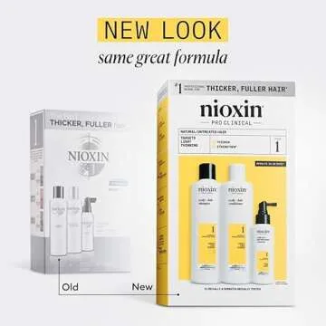 Nioxin Scalp + Hair Thickening System 1 - Hair Thickening System for Natural Hair with Light Thinnin...