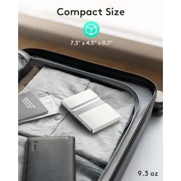 Samsers Foldable Bluetooth Keyboard with Touchpad, Full-Size Wireless Folding Keyboard with PU Leather, Portable Travel Keyboard for iOS Android Windows Mac OS, Support 3 Devices (BT5.1 x 3), Silver