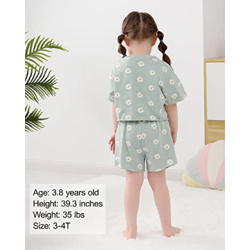 WESIDOM Toddler Girl Outfit Set with Floral Print Shorts