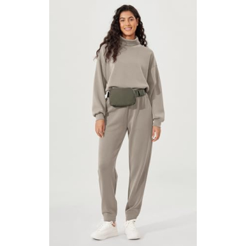 ODODOS Unisex Mini Belt Bag with Adjustable Strap Small Fanny Pack for Workout Running Traveling Hiking, Dark Umber