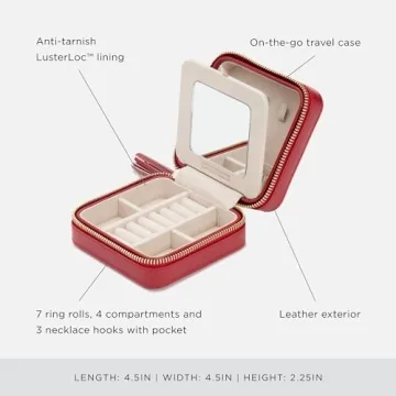 Wolf Designs Caroline Jewelry Case - Elegant Travel Organizer