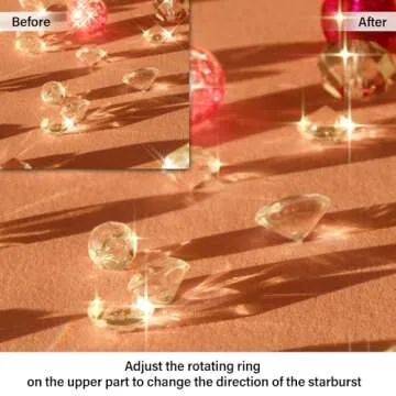 Walking Way 67mm Star Filter Sparkel 4,6,8 Points Filter Set Variable Starburst Filter with 3 Pocket Filter Case for Canon Nikon Sony Olympus DSLR