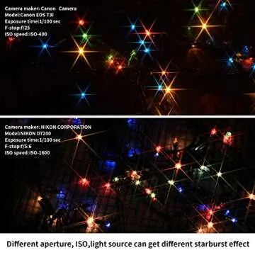 Walking Way 67mm Star Filter Sparkel 4,6,8 Points Filter Set Variable Starburst Filter with 3 Pocket Filter Case for Canon Nikon Sony Olympus DSLR