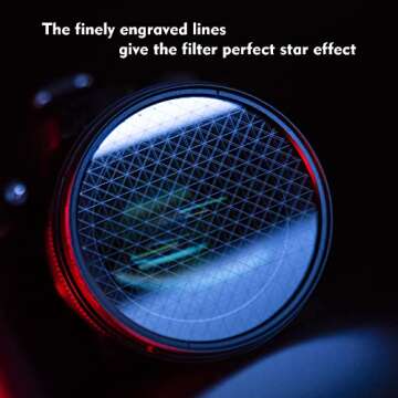 Walking Way 67mm Star Filter Sparkel 4,6,8 Points Filter Set Variable Starburst Filter with 3 Pocket Filter Case for Canon Nikon Sony Olympus DSLR