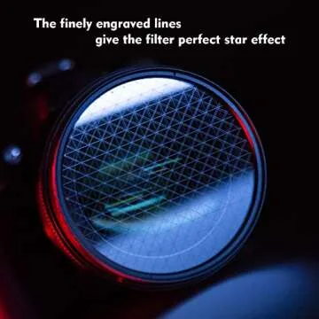 Walking Way 67mm Star Filter Sparkel 4,6,8 Points Filter Set Variable Starburst Filter with 3 Pocket Filter Case for Canon Nikon Sony Olympus DSLR