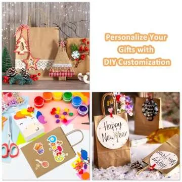 BagDream Kraft Paper Bags 25Pcs 5.25x3x8 Inches Small Paper Gift Bags with Handles Party Favor Bags Shopping Bags Brown Gift Bags Paper Sacks