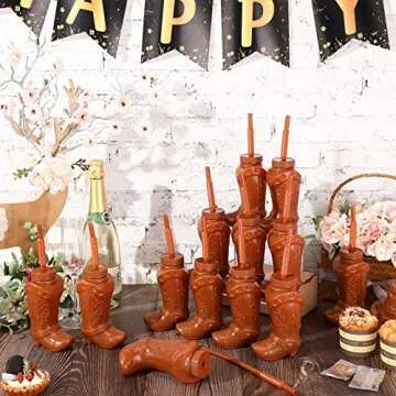 Cowboy Boot Cups with Straws – Perfect for Parties