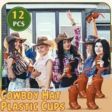 Cowboy Boot Cups with Straws – Perfect for Parties