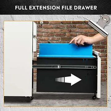 DEVAISE 3-Drawer Mobile File Cabinet (Under Office Desk), Assembled Except Casters, Fits Letter/Standard Sizes, White