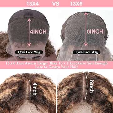 ETERNAL LOVELINESS 200% Density Honey Blonde Wig Human Hair 13x6 Ombre Lace Front Wigs for Black Women 4/27 Colored Hd Lace Water Wave Lace Front Wig Wet And Wavy 26 Inch