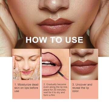 Detachable Lip Liner Set - Longwear Peel Off Lip Stain