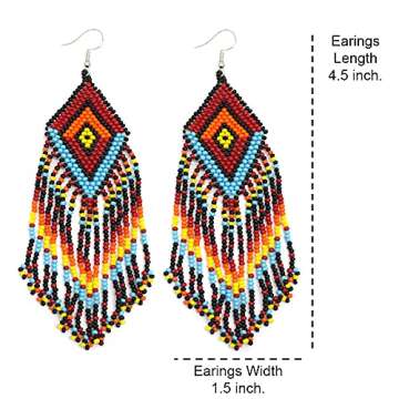 Southwestern Handmade Beaded Earrings - Vibrant Designs