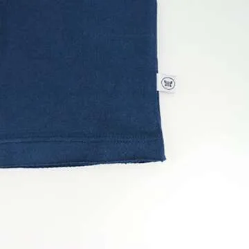 HonestBaby 5-Pack Short Sleeve T-Shirts 100% Organic Cotton Baby, Toddler, Little Kid, Boy, Girl, Unisex, Ocean Rainbow, Newborn