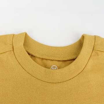 HonestBaby 5-Pack Short Sleeve T-Shirts 100% Organic Cotton Baby, Toddler, Little Kid, Boy, Girl, Unisex, Ocean Rainbow, Newborn