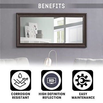 Naomi Home Oversized Floor Mirror with Elegant Frame