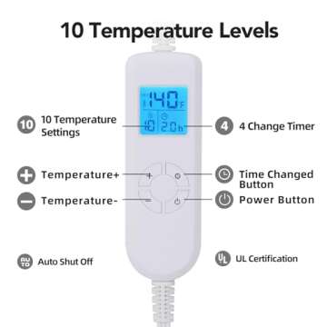 Ambershine Weighted Heating Pad 17x33 Comfort & Relief