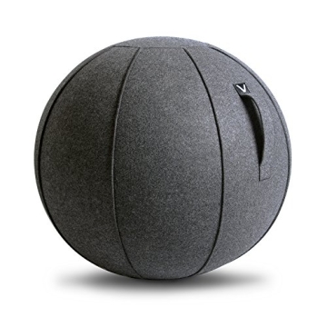 Vivora Luno Premium Ergonomic Sitting Ball Chair, Anthracite Cover, Felt, Max Size (25 to 26 inches)...