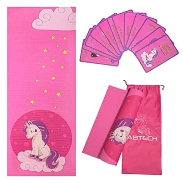 Kids Fun Unicorn Yoga Mat Set - Chemical Free & Non-Slip