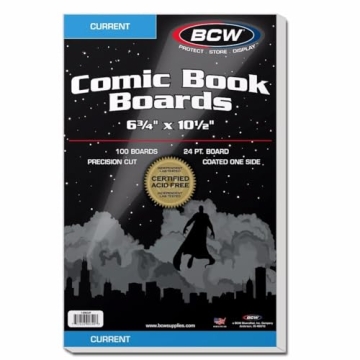 BCW Current Comic Book Backing Boards - Superior Storage Solution for Comics and Fabrics