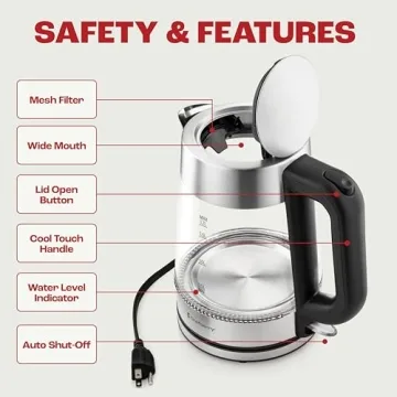 Electric Kettle Boiling Hot Tea & Water 1.8L Stainless Steel