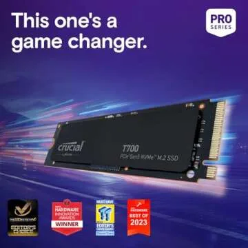 Crucial T700 1TB Gen5 NVMe SSD - Blazing Fast Storage