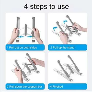 CityFarmer Portable Laptop Stand, Laptop Riser with Adjustable Viewing Angles, Ergonomic Laptop Stand, Foldable Laptop Stand, Compatible with 10-15.6" Laptops, Tablets, iPad, Phones and Notebooks