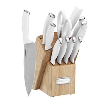 Cusinart Block Knife Set, 12pc Cutlery Knife Set with Steel Blades for Precise Cutting, Lightweight,...