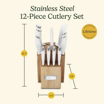 Cuisinart 12pc Knife Set with Steel Blades for Precision Cooking