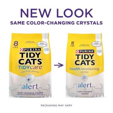 Purina Tidy Cats Tidy Care Alert Cat Health Monitoring Non Clumping Cat Litter with Silica Crystals ...