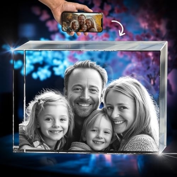 Customized 3D Crystal Photo Keepsake Gifts for Anniversaries, Birthdays, and More