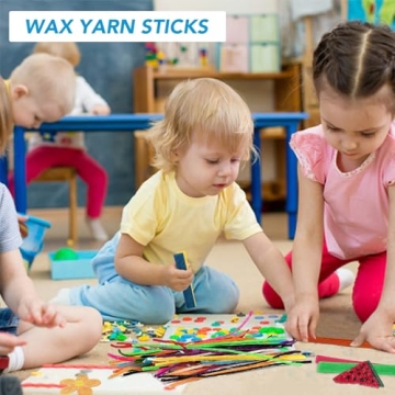 Creative 500pcs Wiky Sticks for Kids' Art Projects