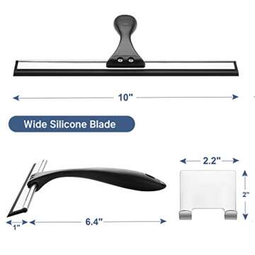 AmazerBath Squeegee for Shower Glass Door, Shower Squeegee for Glass Doors - All-Purpose Squeegee wi...