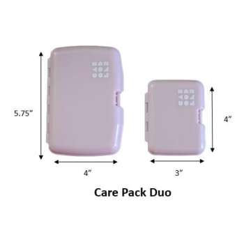 Claire's Exclusive - Caboodles Makeup Compact Case, Duo Travel Cosmetic Purse and Bag Organizer, 2 Hard Cases - (Case 1, 6"x4"x1") (Case 2, 4"x3"x1") 2-Pack Blush Pink