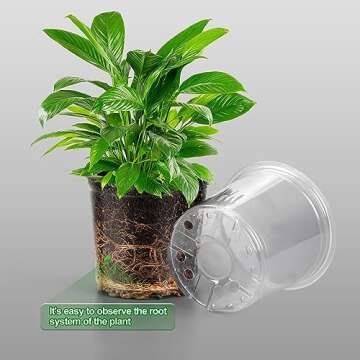 OUPSAUI 36 Pack 7/6/5/3.5 Inch Clear Nursery Pots Variety Pack, Clear Plastic Nursery Pot for Plants, Durable Seed Starting Pot with Drainage Holes, Flexible Transparent Pot