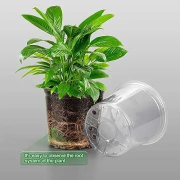 OUPSAUI 36 Pack 7/6/5/3.5 Inch Clear Nursery Pots Variety Pack, Clear Plastic Nursery Pot for Plants, Durable Seed Starting Pot with Drainage Holes, Flexible Transparent Pot
