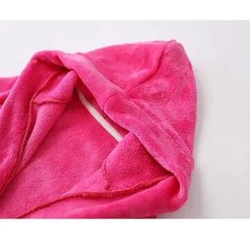 HDOBHIO Boys Girls Soft Fleece Bathrobe for Kids