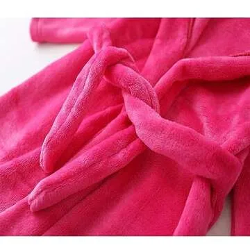 HDOBHIO Boys Girls Soft Fleece Bathrobe for Kids