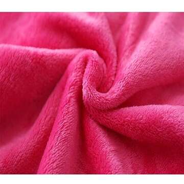 HDOBHIO Boys Girls Robe Soft Fleece Bathrobe for Kids Rose 6-8 Years