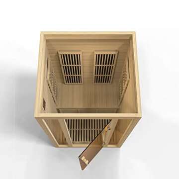 Maxxus Saunas MX-J206-01 Seattle Carbon Far Infrared Sauna for 2 Persons, Hemlock Wood (Curbside Delivery)