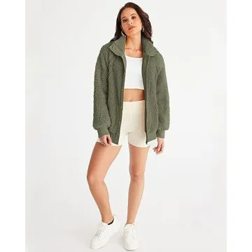 MEROKEETY Women's Winter Sherpa Jacket Warm Fleece Coat
