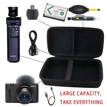 JINMEI Hard EVA Travel Case for Sony ZV-1 Camera Vlogger Grip Tripod GP-VPT2 BT Kit Case